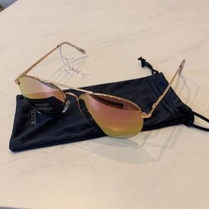 j. crew rose gold mirrored aviator sunglasses